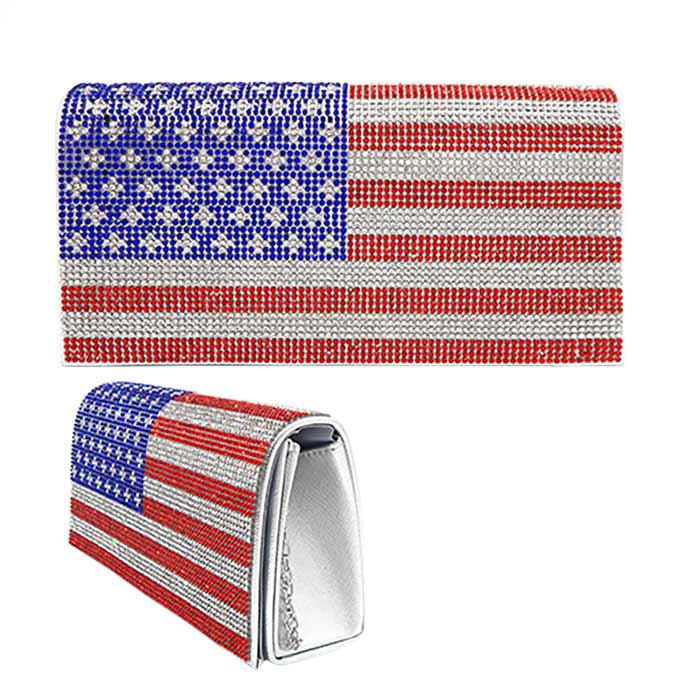 Patriotic American Flag Clutch