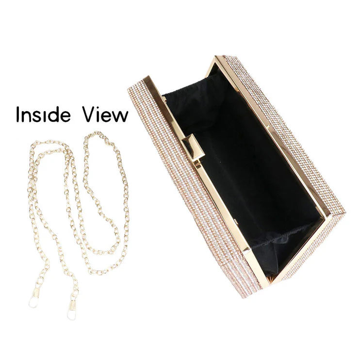 Elegant Multicolor Rhinestone Clutch
